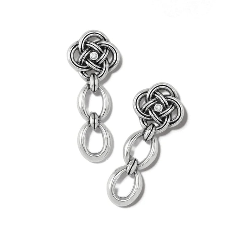 Brighton Interlok Knot Link Post Drop Earrings