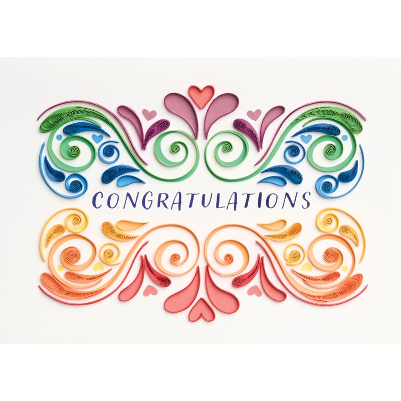 Vibrant Congratulation Wishes Greeting Card