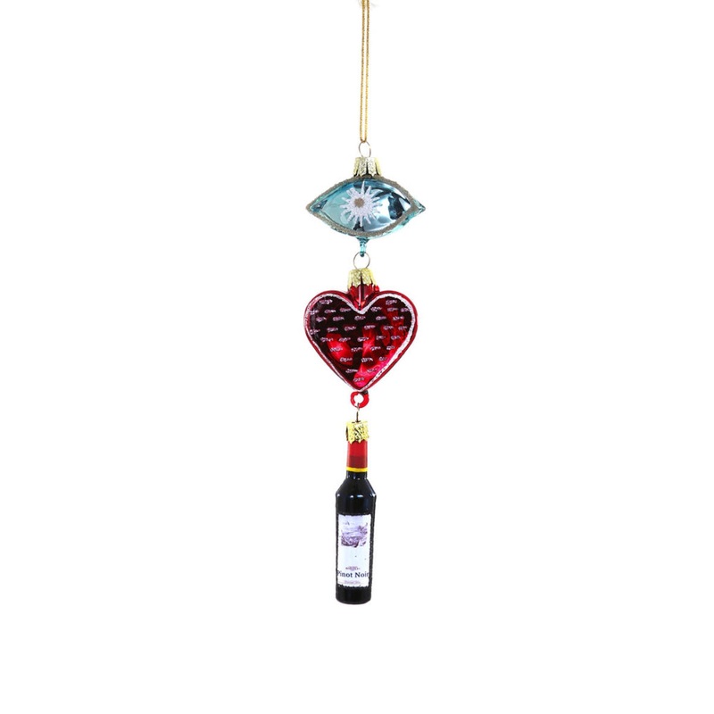 Cody Foster & Co I Heart Wine Ornament