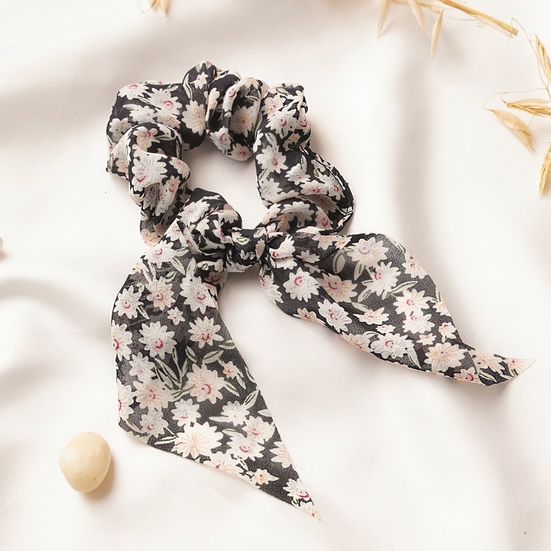 Bewitched Bliss Black Scarf Scrunchie