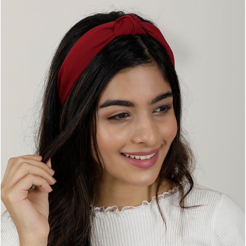 Bewitched Solid Red Knot Hair Band