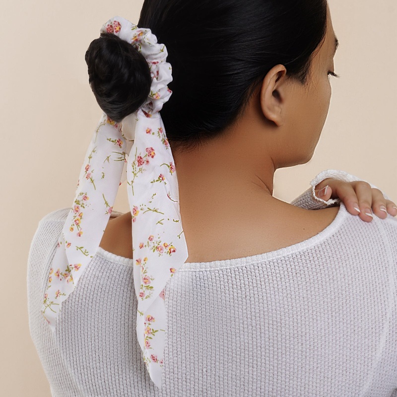 Callan Floral Scarf Scrunchie