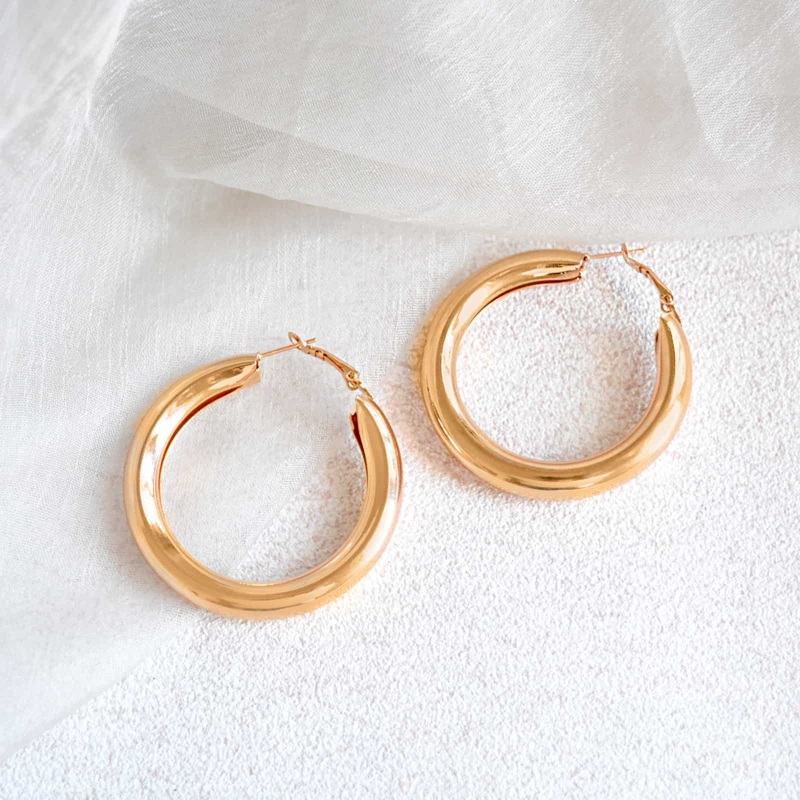 Classic Bold Gold Hoops