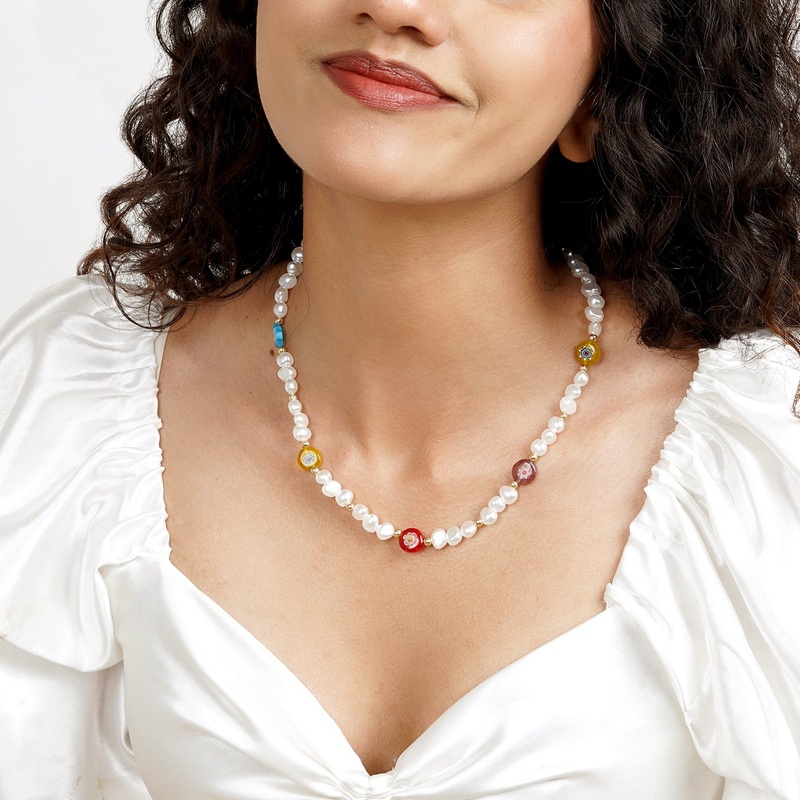 Dene Flora Pearl Necklace