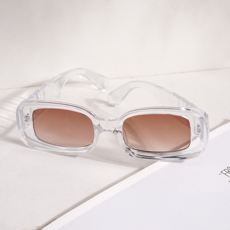 Arcadia Rectangular White  Sunglasses