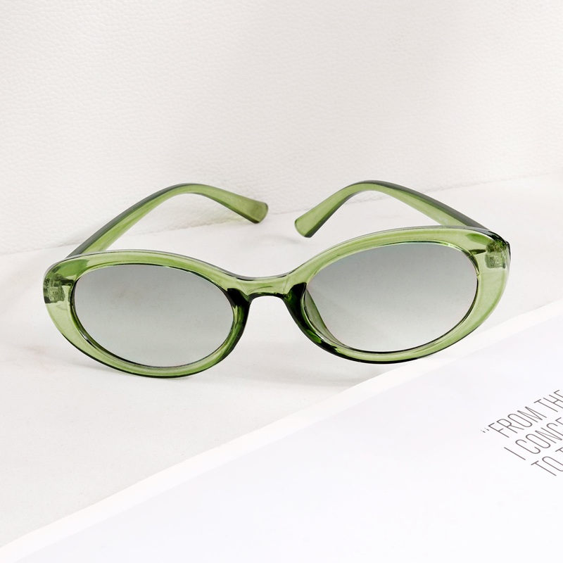 Kyoko Oval Green Sunglasses