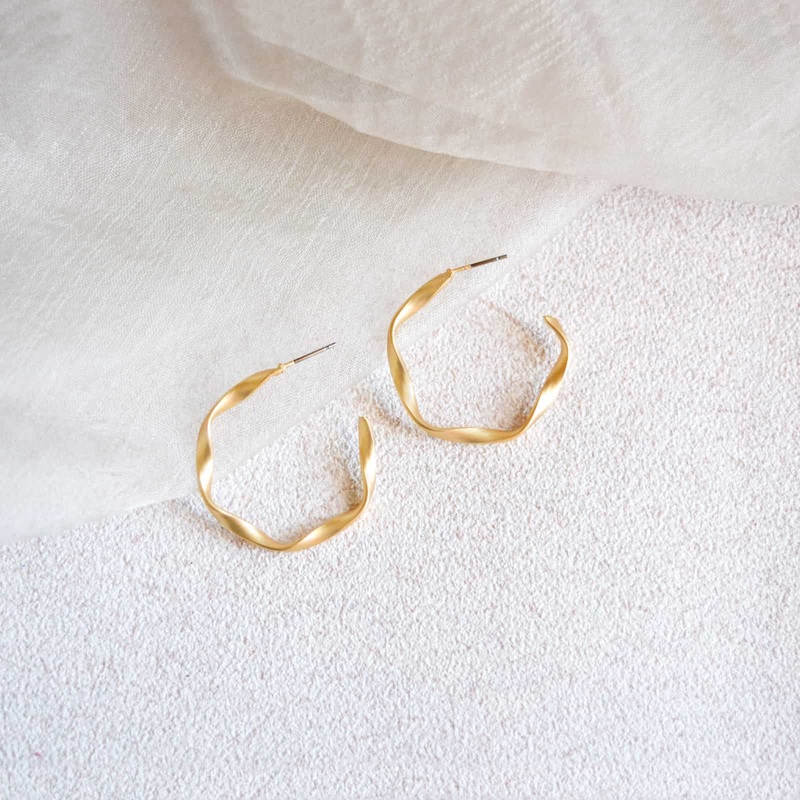 Twisted Gold Earrings