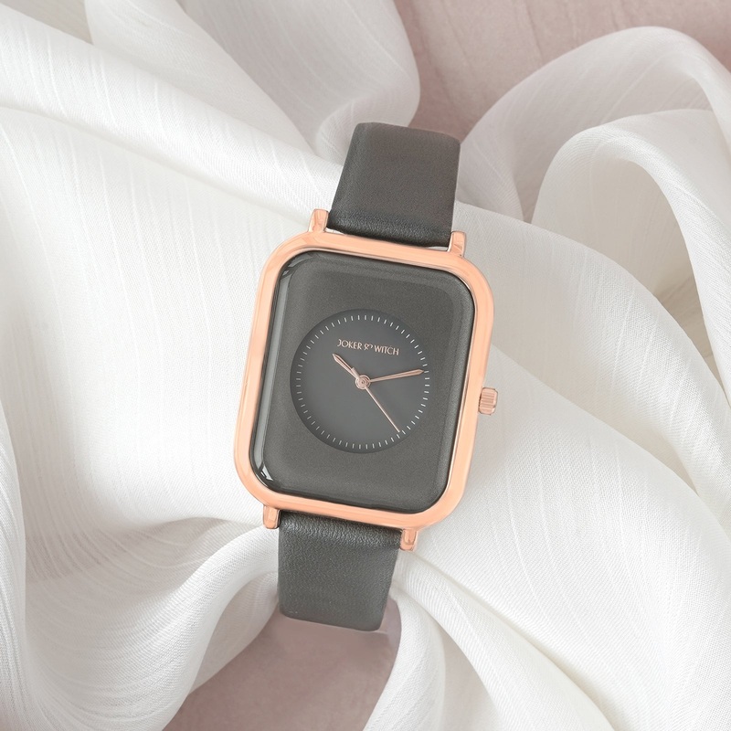 Utopia Rosegold Grey PU Strap Watch
