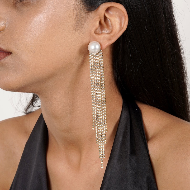 Wilda Gold Waterfall Earring