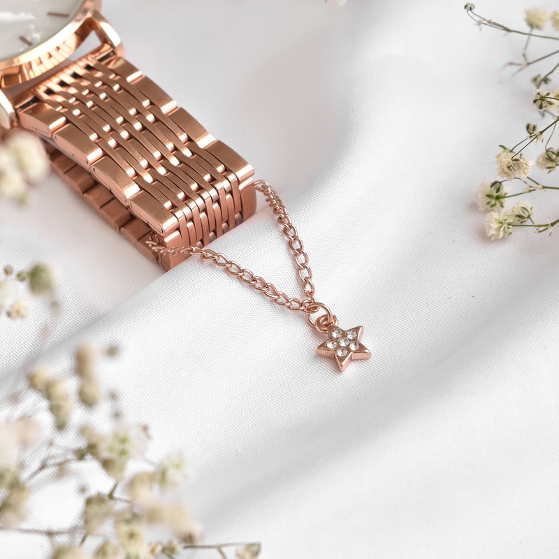 Astral Rhinestone Rosegold Watch Charm