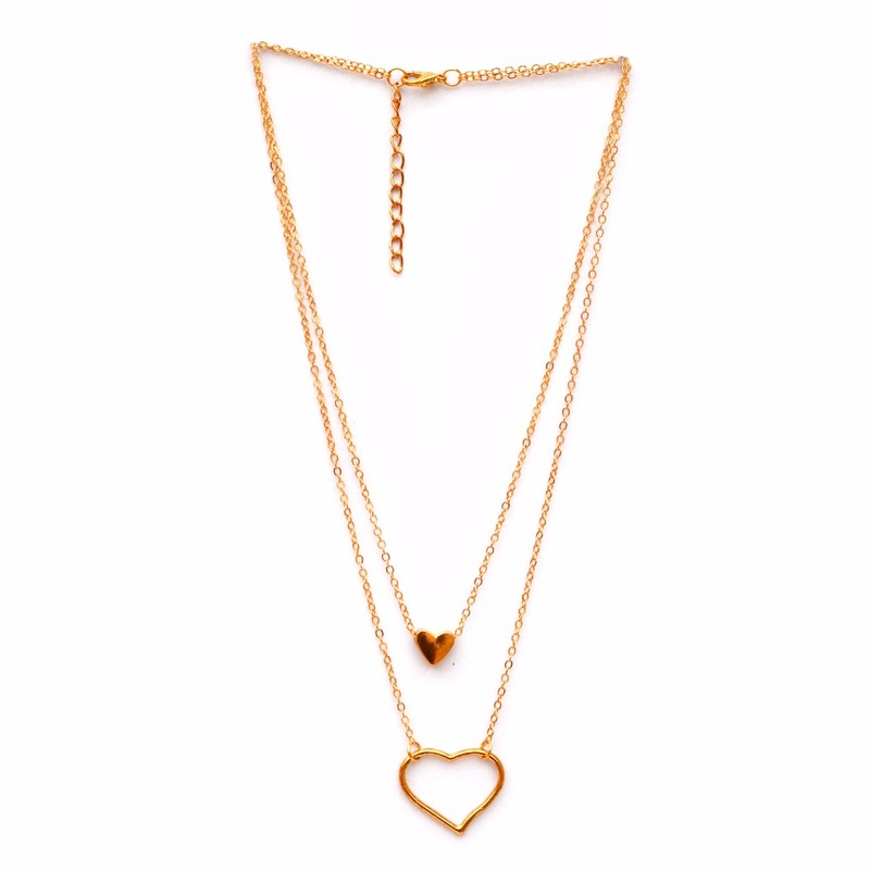 Double Layered Heart Necklace