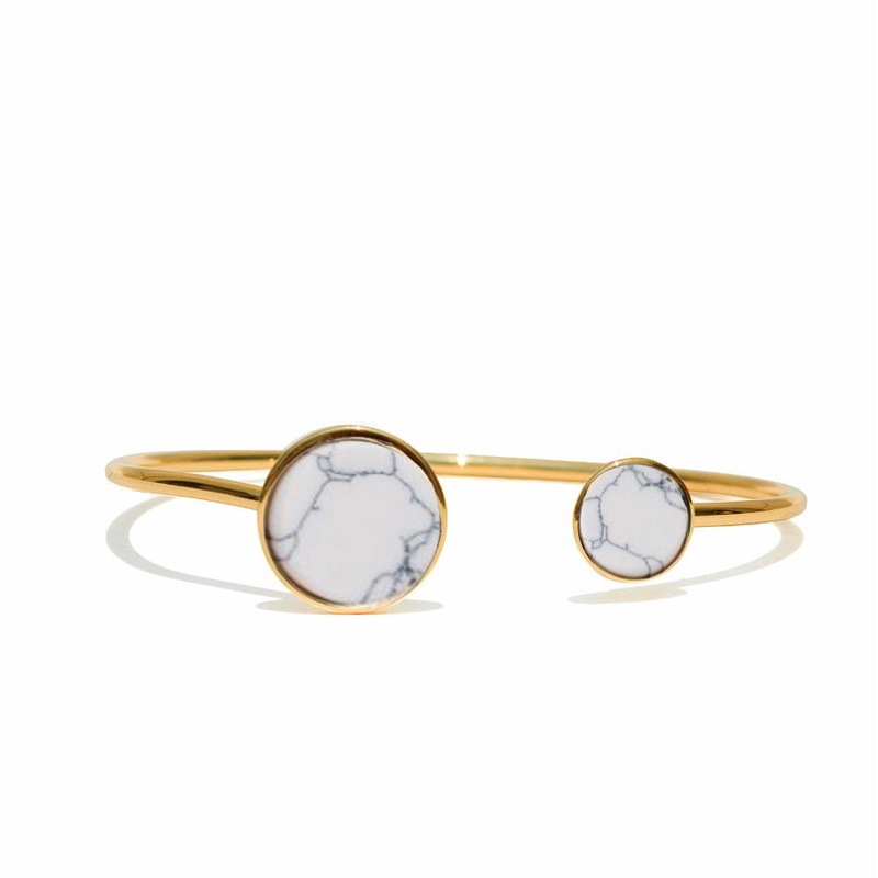 Marble White Dot Bracelet