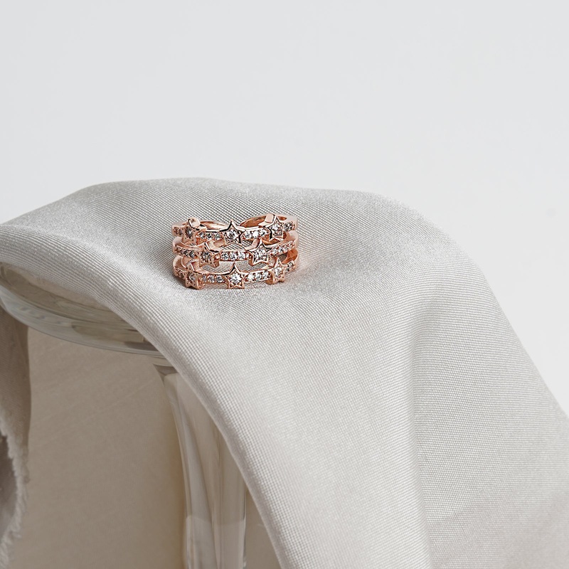 Triple Truffle Rose Gold Ring