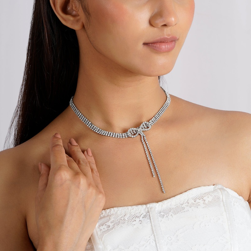 Delphine Bow Style Necklace