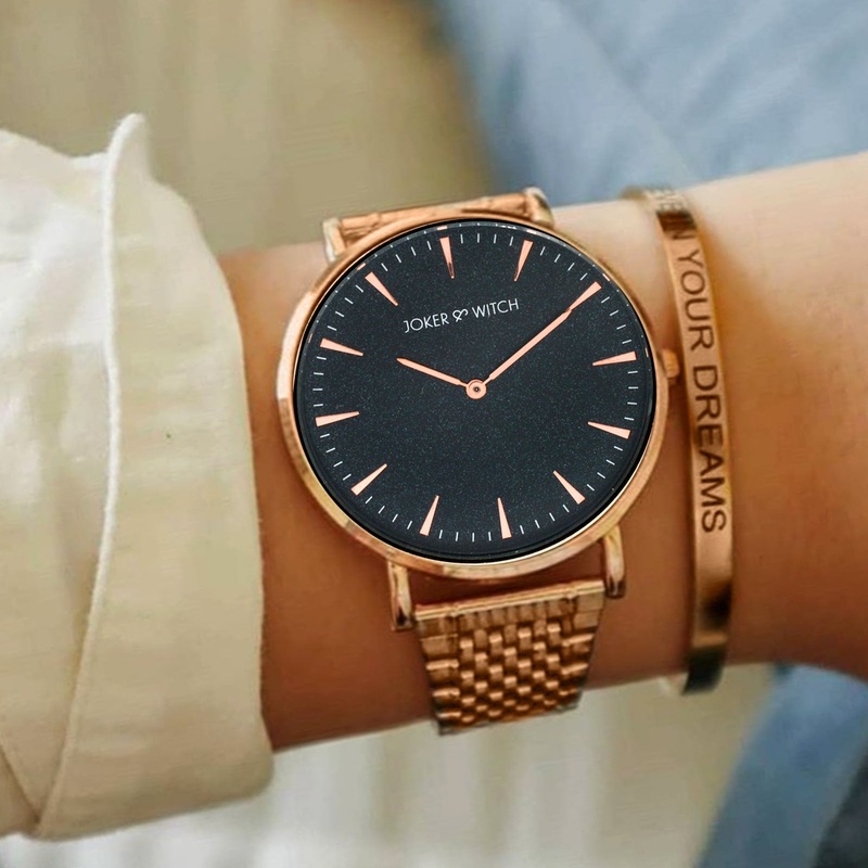 Aimee Rosegold Watch Bracelet Stack