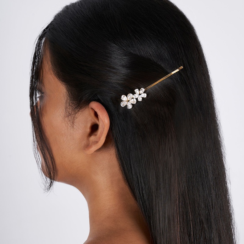 Anthemia Minimal Floral Gold hairpin