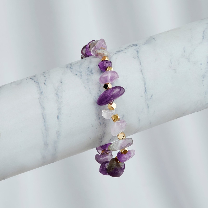 Bejewelled Purple Beaded Bracelet