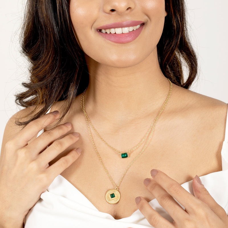 Bewitched Golden Sage Layered Necklace