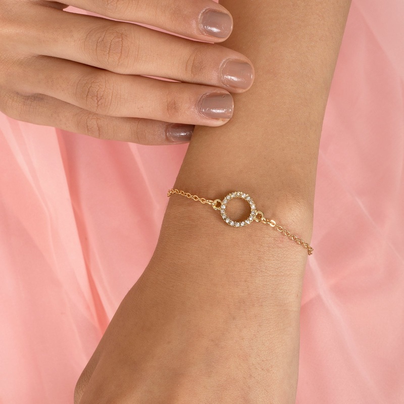 Bewitched Shiny Halo Gold Bracelet