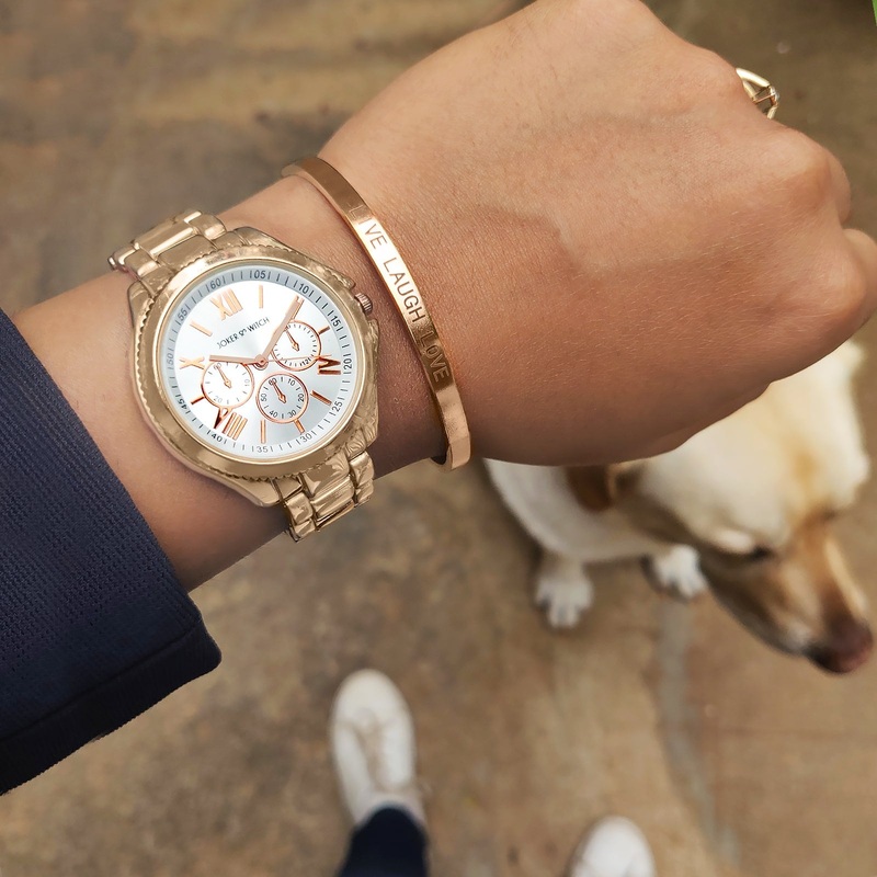 Camille Rosegold Watch Bracelet Stack