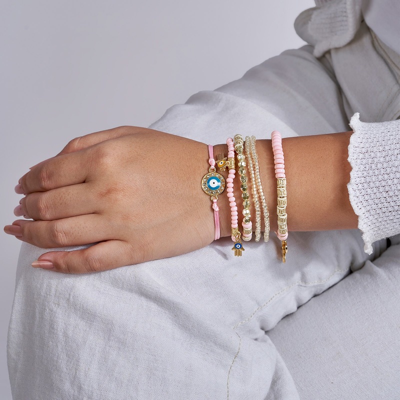 State Of Grace Pink Beaded Bracelet
