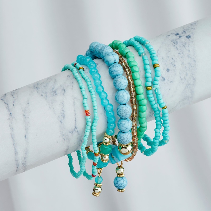 Sweeter Than Fiction Blue Beaded Bracelet