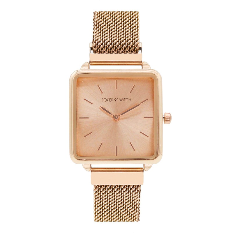 Vintage Square Dial Rosegold Magnetic Watch