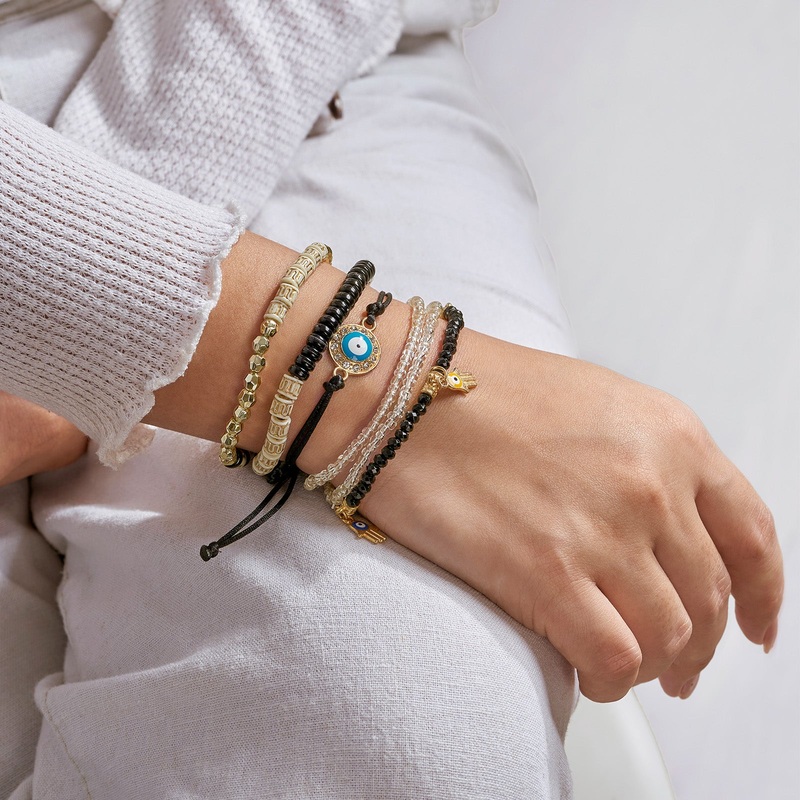 You're So Gorgeous Black And White Beaded Bracelet