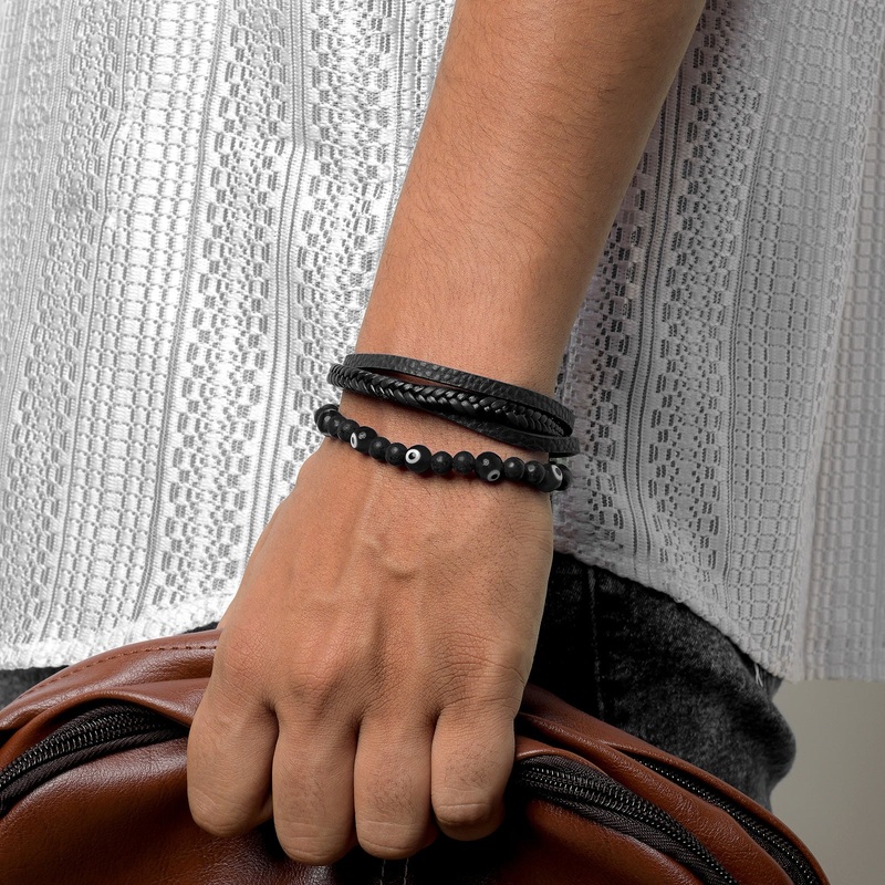 Battle Band Black Men's Bracelet