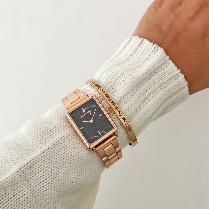 Bridgette Rosegold Watch Bracelet Stack
