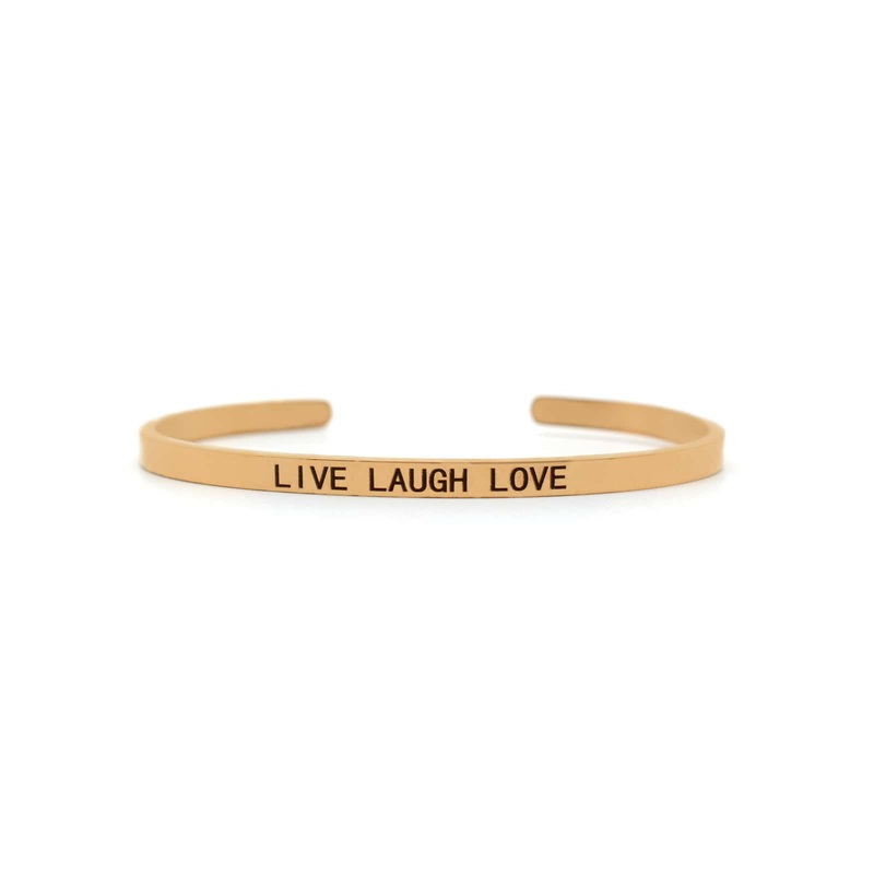 Live Laugh Love Rose Gold Mantra Band