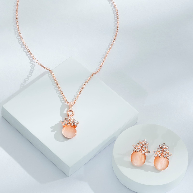 Lyrica Rose Gold Necklace Set