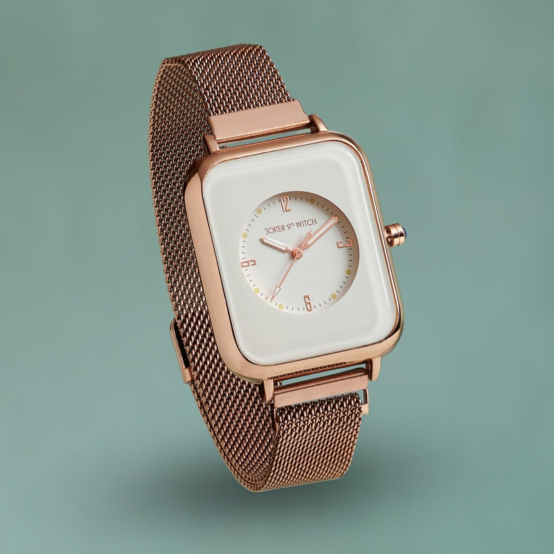 Utopia White Dial Rosegold Magnetic Strap Watch