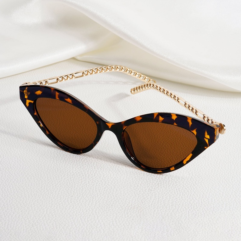Jennie Cat Eye Gold and Brown Sunglasses
