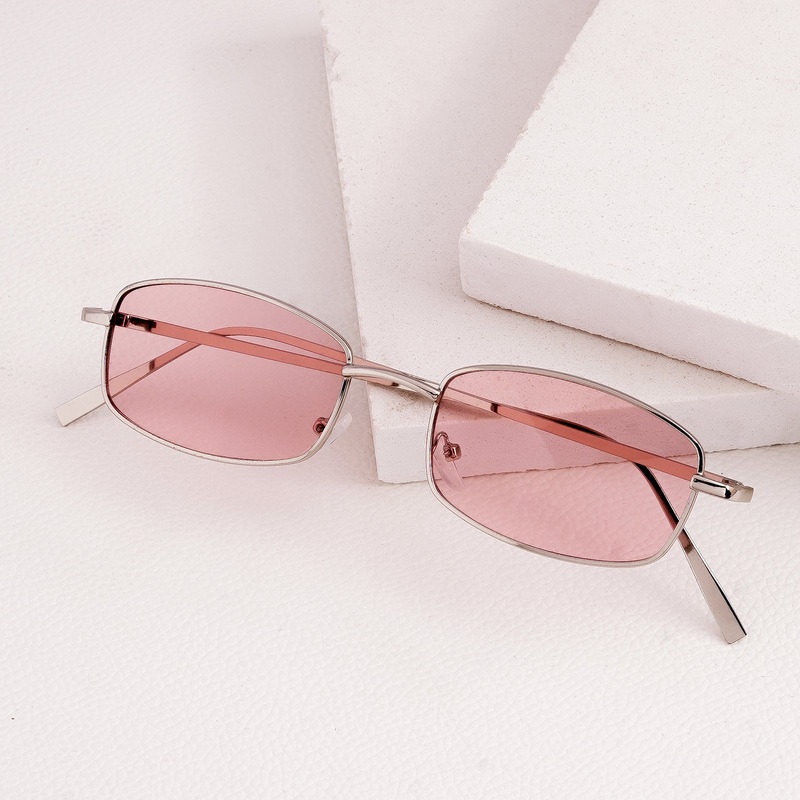 Jisu Rectangle Pink Sunglasses