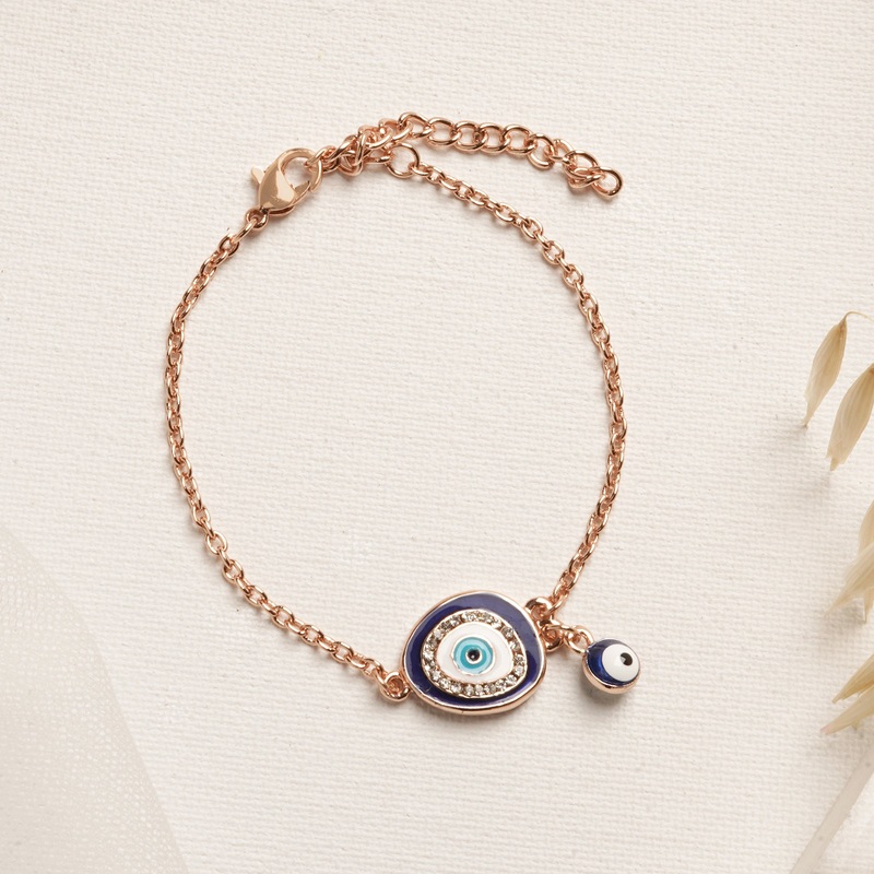Minimalist Blue Evil Eye Bracelet