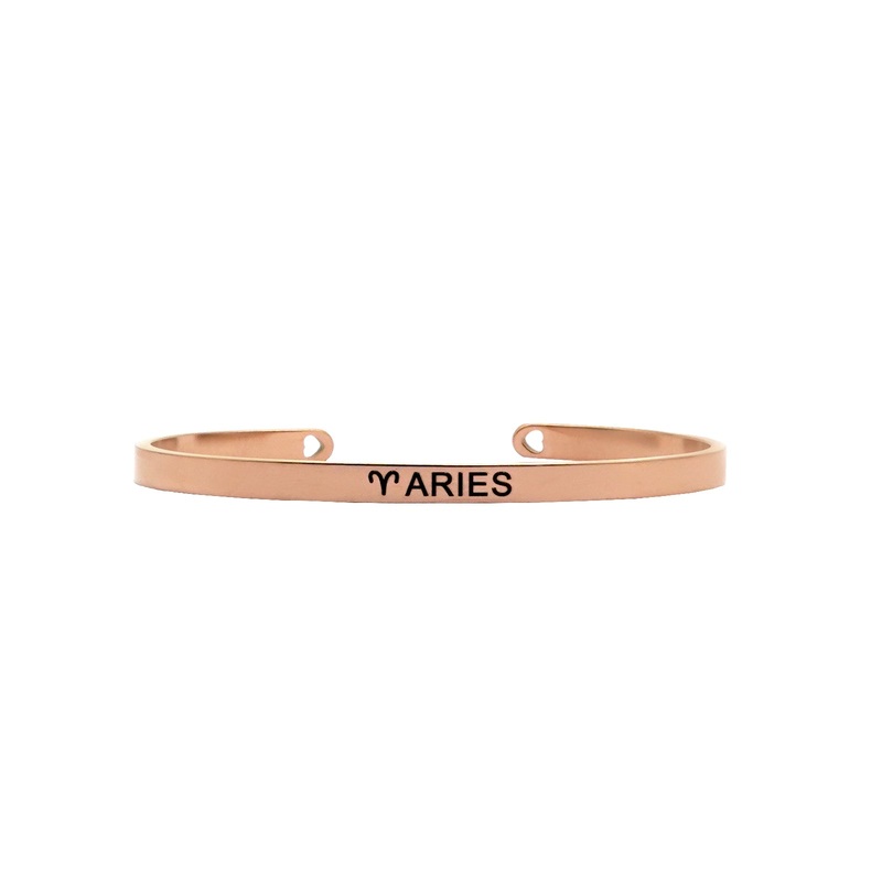 Aries Rosegold Zodiac Band
