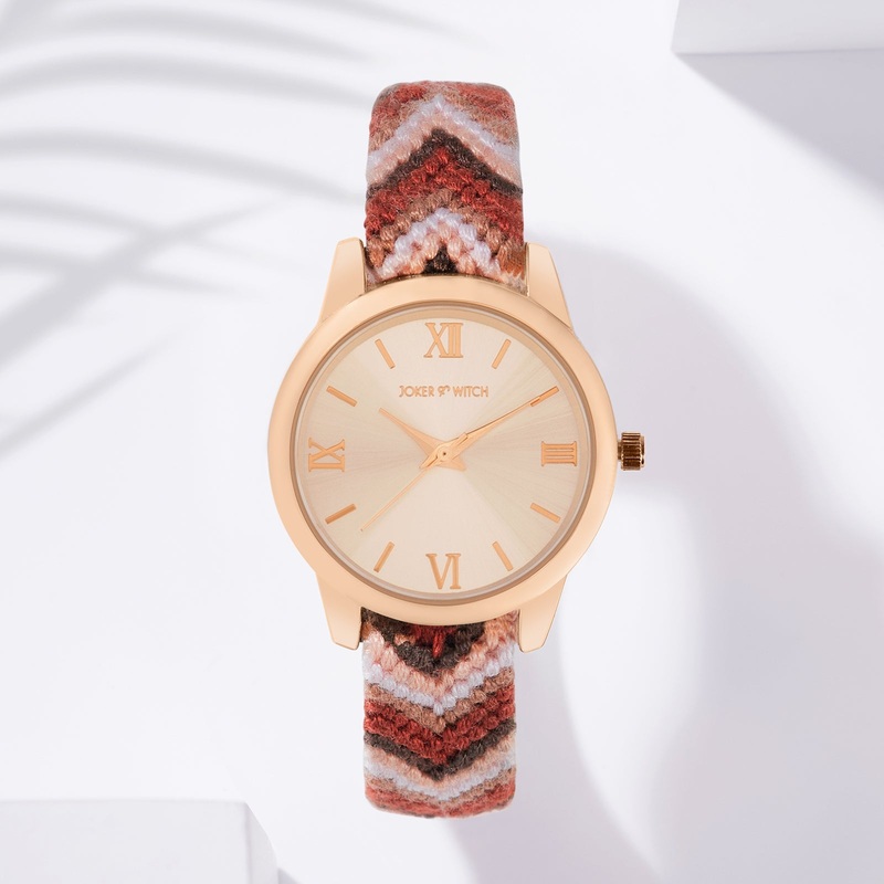 Boho Breeze Rose Gold Dial Mauve Rakhi Watch