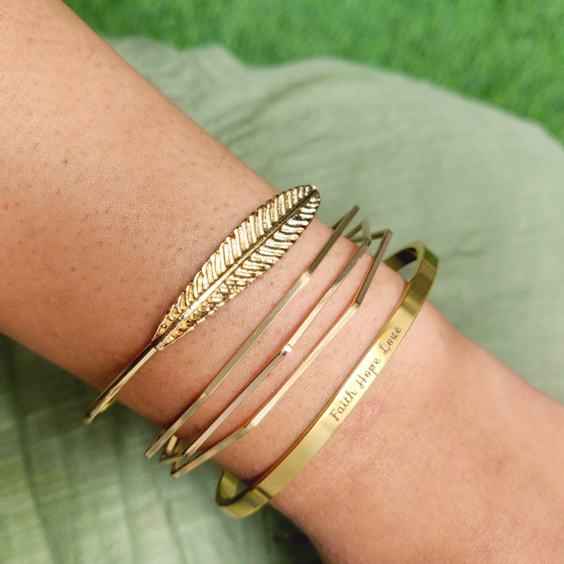 Olivia Set of 3 Gold Bracelets