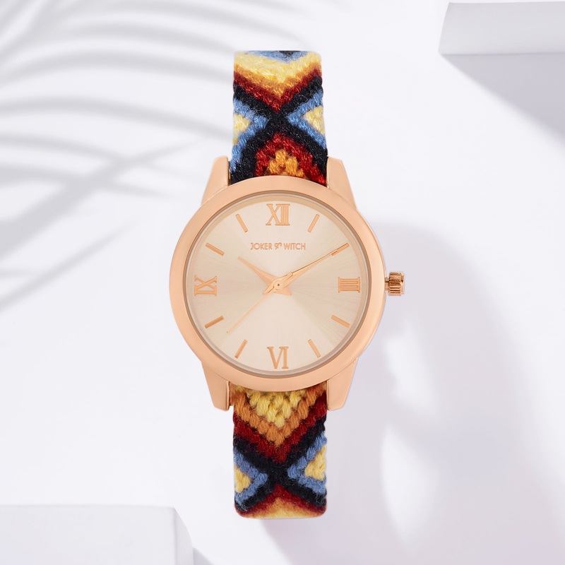 Tide & Twine Rose Gold Dial Boho Rakhi Watch