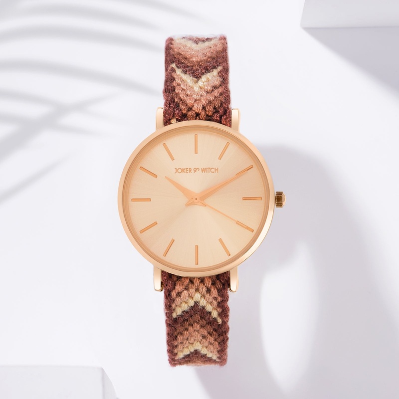 Tierra Rose Gold Watch Dial Brown Rakhi Watch