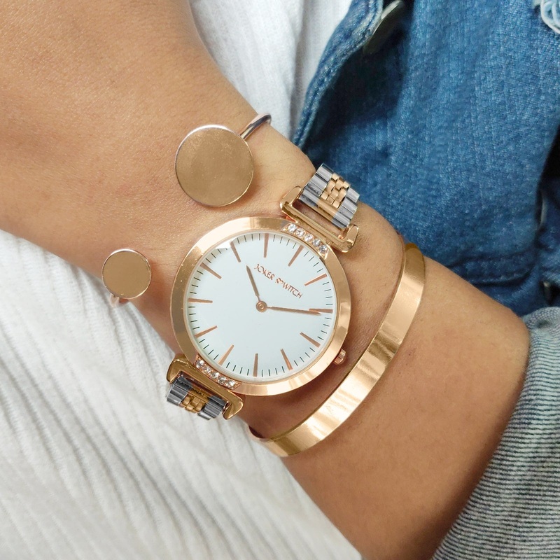 Vivir Rosegold Watch Bracelet Stack