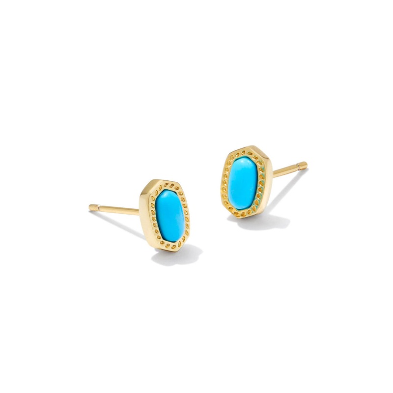 Kendra Scott Mini Ellie Stud Earrings - Gold Turquoise Magnesite