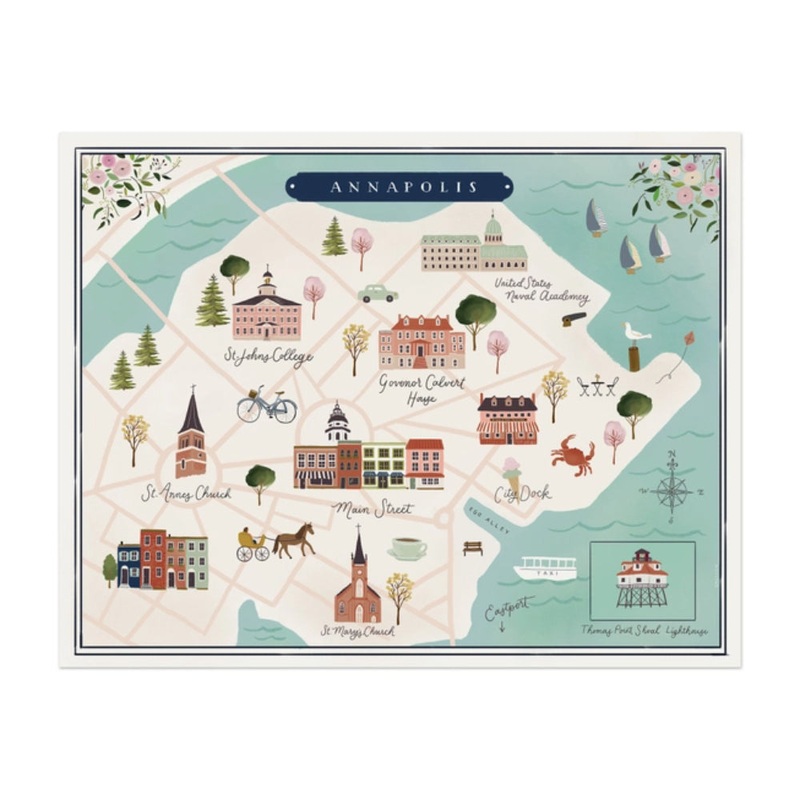 Annapolis Map Print - 8x10"