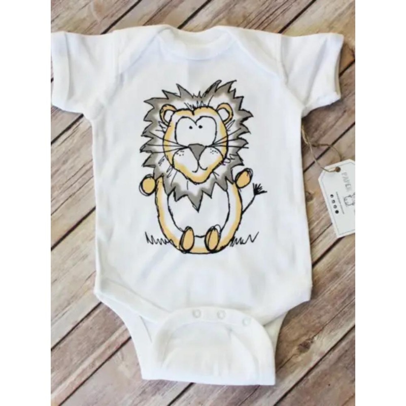 Carl Lion Baby Bodysuit