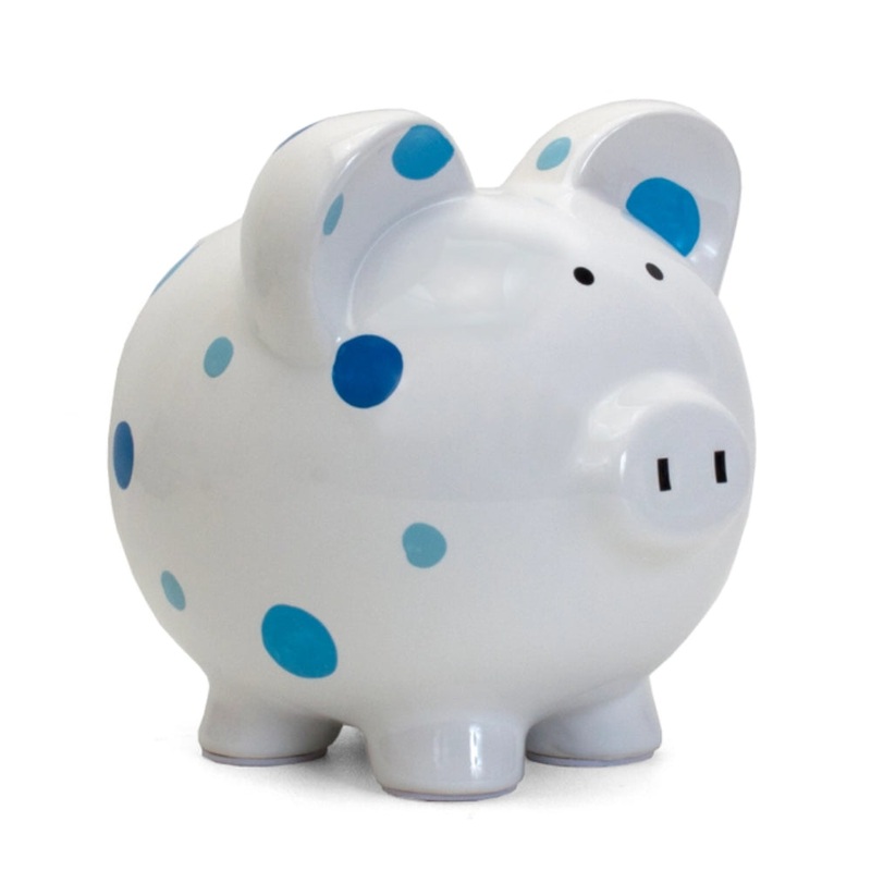 Child to Cherish Blue Multi Dot Bank