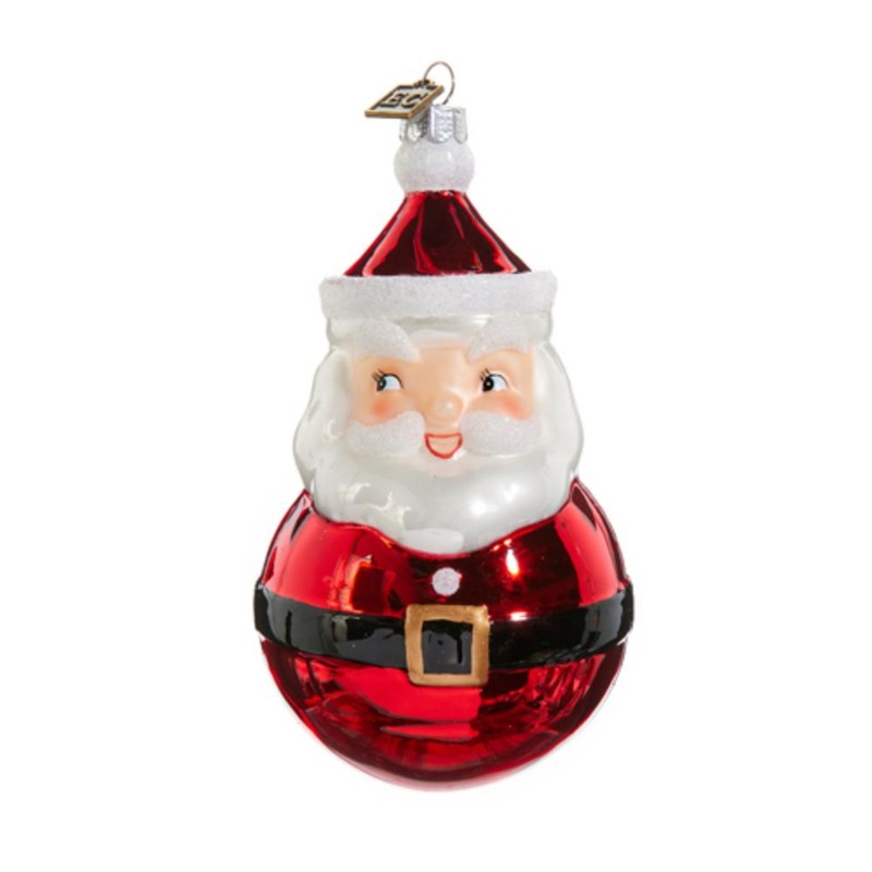 5.5" Retro Santa Ball Ornament