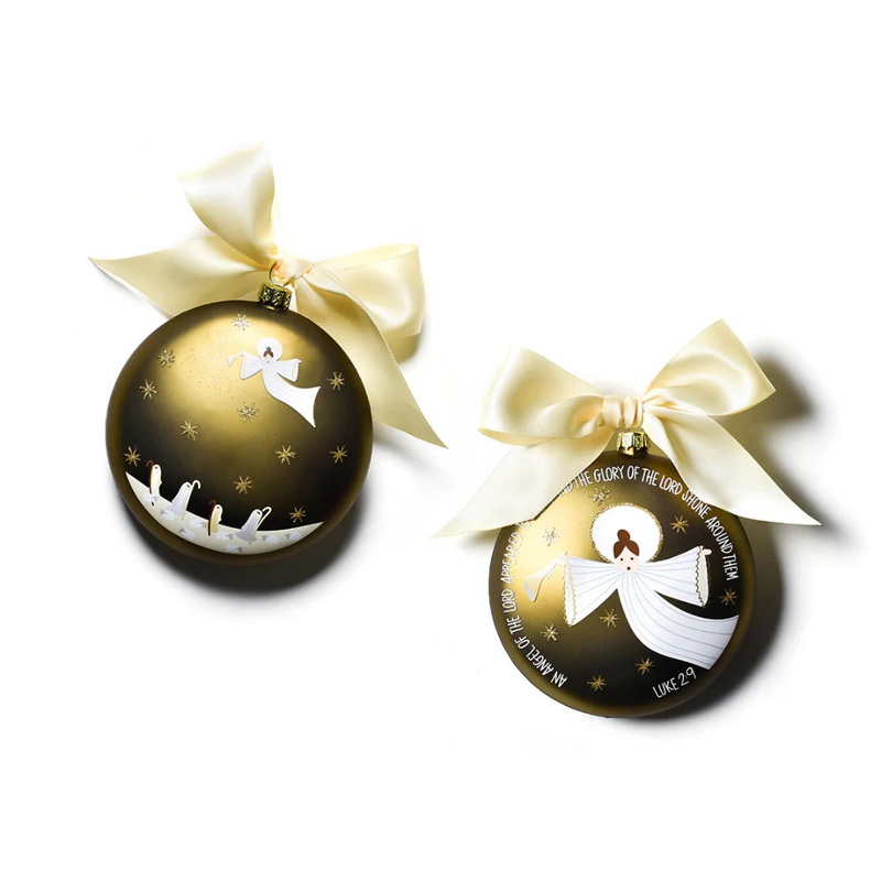 Coton Colors Birth of Christ - Luke 2:9 Glass Ornament