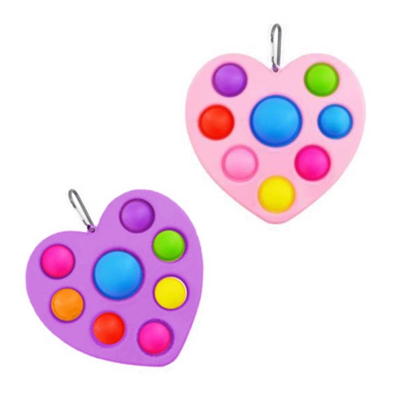 Two's Company You Make My Heart Pop Bubble Popper with Clip - Assorted Colors
