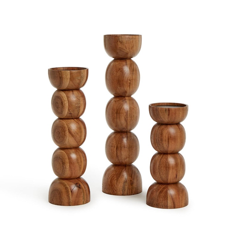 Two's Company Hand-Crafted Pillar Candleholder
